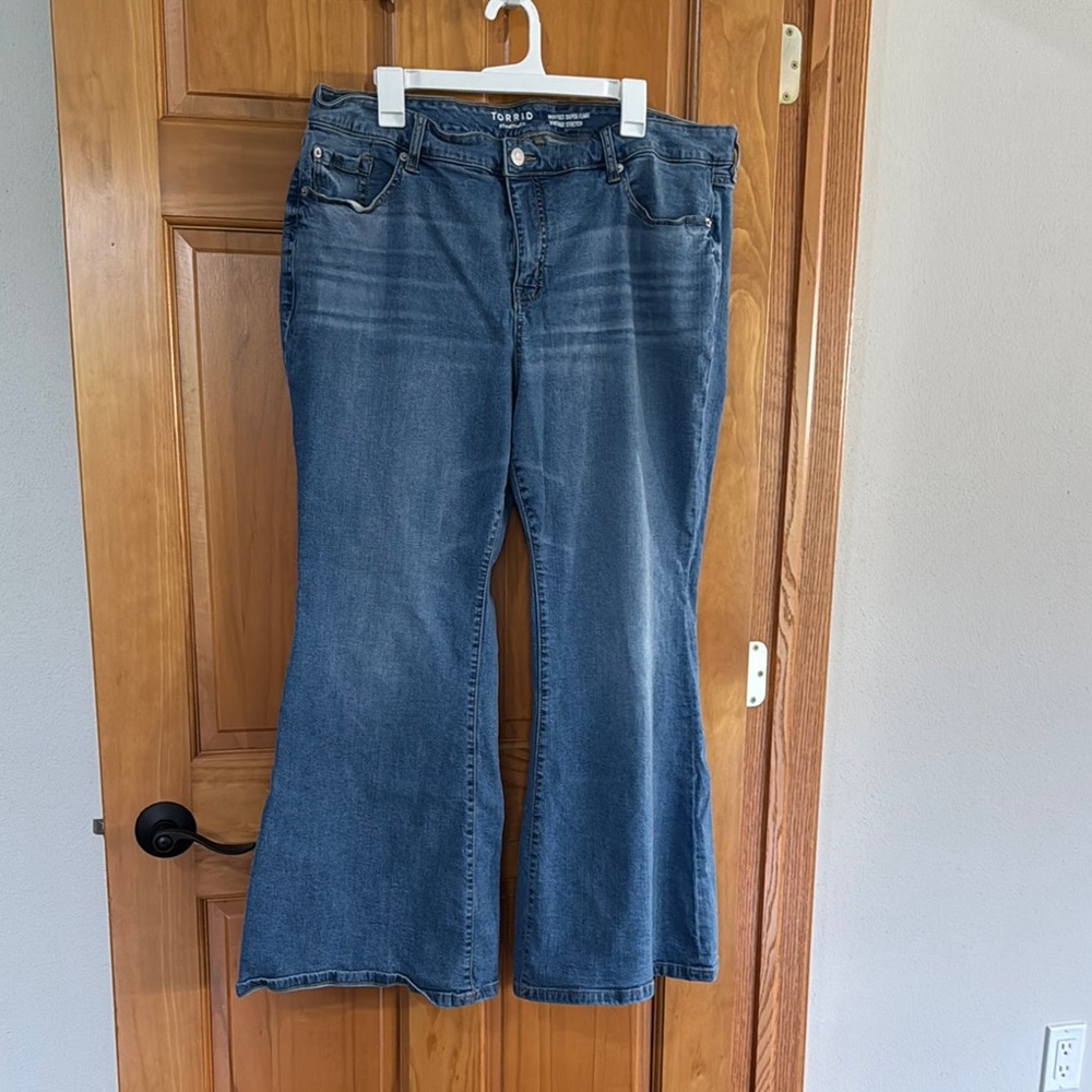 Torrid Blue Flare Wide Leg Jeans